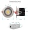 Luxrite 4 Inch LED Recessed Downlight 5 CCT Selectable 2700K-5000K 15W 1100LM Dimmable Brushed Nickel LR24950 LR24962-1PK - alternate 6